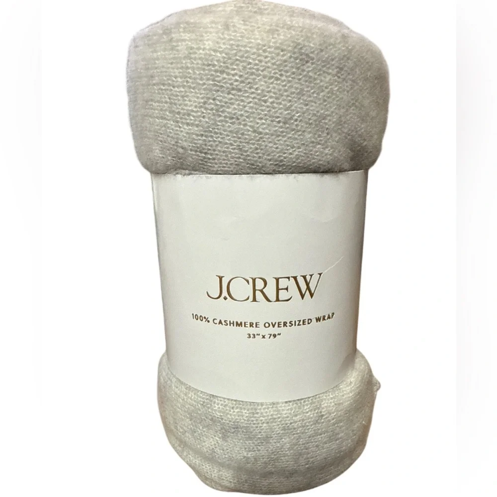 J. CREW 100% Cashmere Oversized Wrap 33” x 79”